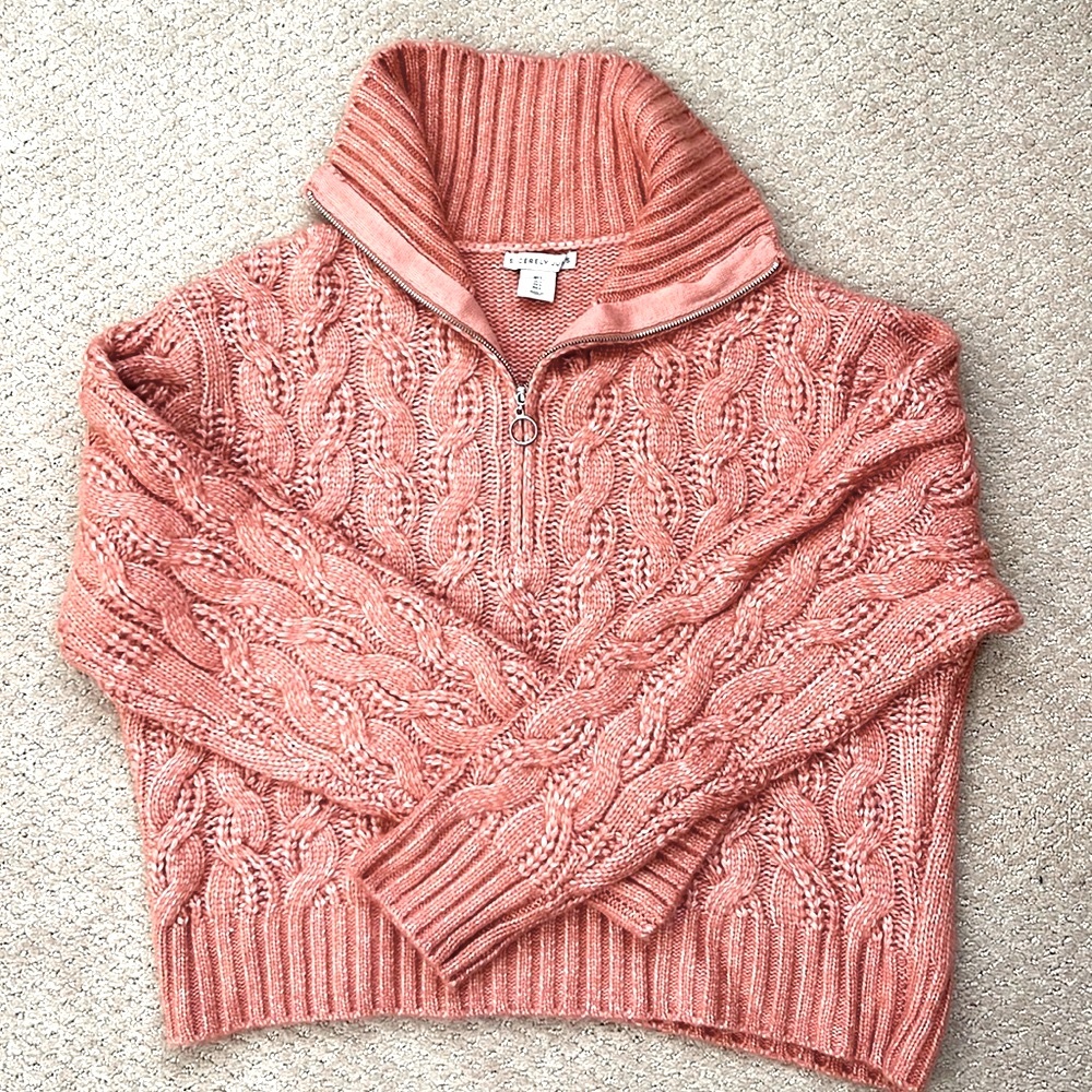 NWOT SINCERELY JULES CABLE KNIT SWEATER SIZE LARGE